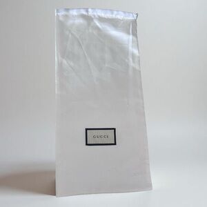 Gucci white satin dust bag